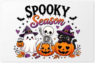 Spooky Season Ghost Skeleton Black Cat PNG, Cute Halloween Sublimation SVG BillahCrafts 