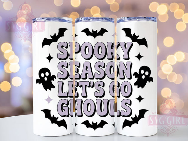 Spooky Season Ghost Tumbler Wrap, Let's Go Ghouls Wrap, Ghost Halloween Cup, 20Oz Sublimation Tumbler, Haunted Drinkware, Creepy Cute Gift, Autumn Ghost Wrap Sublimation SvggirlplusArt 