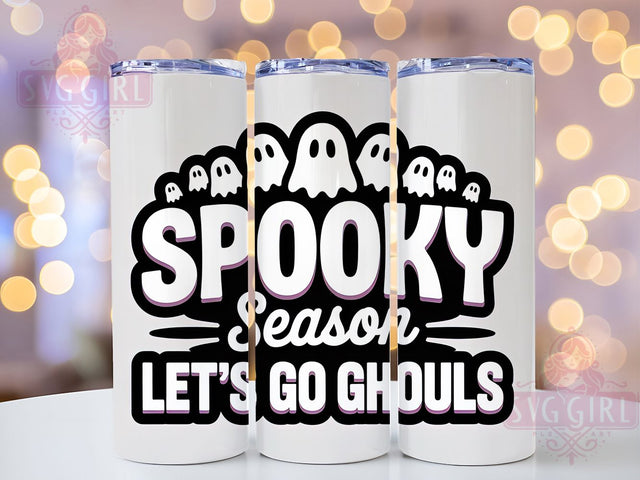 Spooky Season Ghost Tumbler Wrap, Let's Go Ghouls Wrap, Ghost Halloween Cup, 20Oz Sublimation Tumbler, Haunted Drinkware, Creepy Cute Gift, Autumn Ghost Wrap Sublimation SvggirlplusArt 