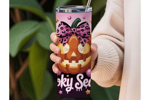 Spooky Season Glitter 20oz Tumbler Wrap Sublimation DesignSVG 