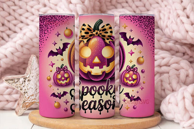Spooky Season Glitter 20oz Tumbler Wrap Sublimation DesignSVG 