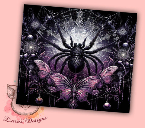 Spooky Season Halloween 20 oz Skinny Tumbler Sublimation Design, Straight & Tapered Tumbler Png, Spooky Vibes Tumbler Png, Digital Download PNG Sublimation Lara' s Designs 