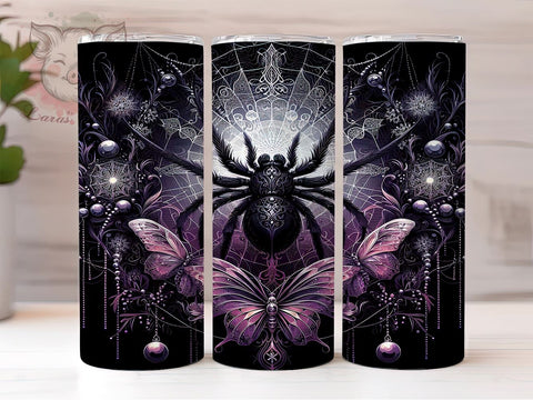Spooky Season Halloween 20 oz Skinny Tumbler Sublimation Design, Straight & Tapered Tumbler Png, Spooky Vibes Tumbler Png, Digital Download PNG Sublimation Lara' s Designs 