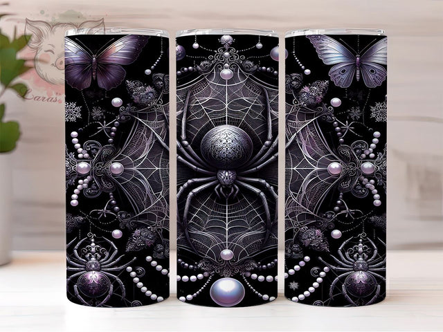 Spooky Season Halloween 20 oz Skinny Tumbler Sublimation Design, Straight & Tapered Tumbler Png, Spooky Vibes Tumbler Png, Digital Download PNG Sublimation Lara' s Designs 
