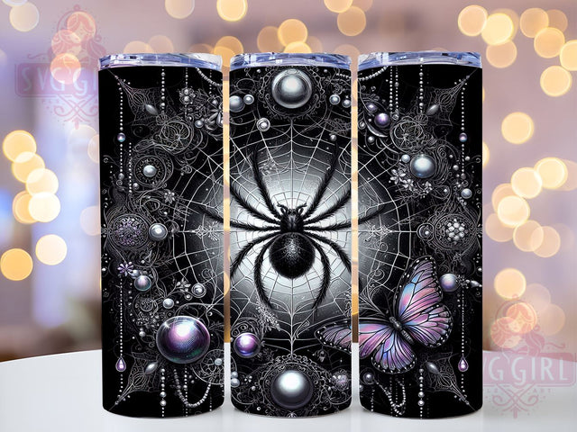 Spooky Season Halloween 20oz Tumbler Wrap Sublimation Design, Straight Tapered Tumbler Wrap, Spooky Vibes Tumbler Png, Instant Digital Download Sublimation SvggirlplusArt 