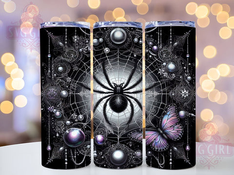 Spooky Season Halloween 20oz Tumbler Wrap Sublimation Design, Straight Tapered Tumbler Wrap, Spooky Vibes Tumbler Png, Instant Digital Download Sublimation SvggirlplusArt 
