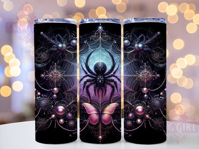 Spooky Season Halloween 20oz Tumbler Wrap Sublimation Design, Straight Tapered Tumbler Wrap, Spooky Vibes Tumbler Png, Instant Digital Download Sublimation SvggirlplusArt 