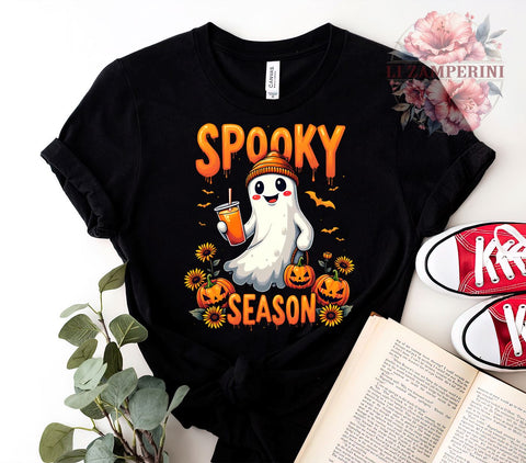 Spooky Season, Halloween Ghost, Cute Ghost, Digital Download, Sublimation Design, Halloween Decor, Cute Halloween, Ghost PNG Sublimation Li Zamperini 