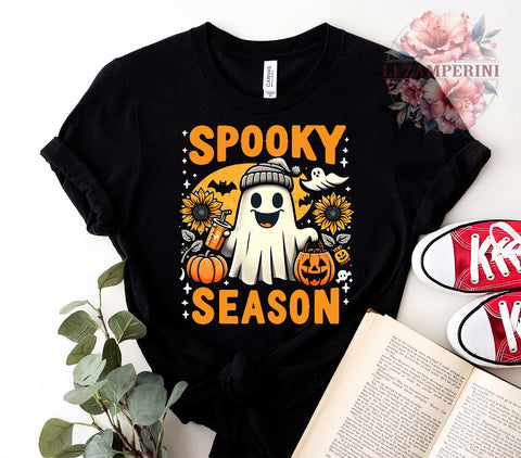 Spooky Season, Halloween Ghost, Cute Ghost, Digital Download, Sublimation Design, Halloween Decor, Cute Halloween, Ghost PNG Sublimation Li Zamperini 