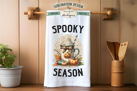 Spooky Season | Halloween Kitchen Towel Sublimation Designs Sublimation Ewe-N-Me Designs 