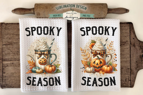 Spooky Season | Halloween Kitchen Towel Sublimation Designs Sublimation Ewe-N-Me Designs 