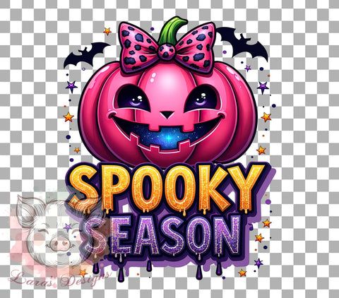 Spooky Season, Halloween Pumpkin, Sparkly Design, Sublimation PNG, Fall Decor, Halloween Art, Fun Halloween, Cute Pumpkin Graphic Sublimation Lara' s Designs 