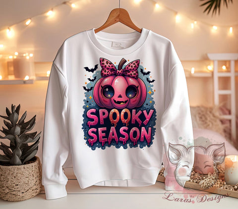 Spooky Season, Halloween Pumpkin, Sparkly Design, Sublimation PNG, Fall Decor, Halloween Art, Fun Halloween, Cute Pumpkin Graphic Sublimation Lara' s Designs 