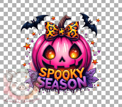 Spooky Season, Halloween Pumpkin, Sparkly Design, Sublimation PNG, Fall Decor, Halloween Art, Fun Halloween, Cute Pumpkin Graphic Sublimation Lara' s Designs 