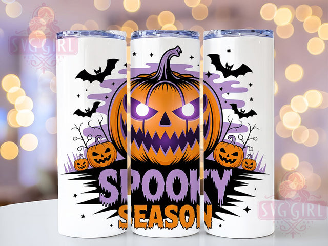 Spooky Season Halloween Tumbler Wrap, Spooky Season Png, 20oz Skinny Tumbler, Fall Tumbler Wrap, Sublimation Design, Tumbler Wrap Download, Spooky Vibes Png Sublimation SvggirlplusArt 