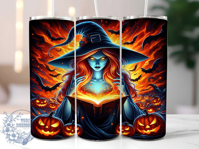 Spooky Season Halloween Witch Tumbler, Spooky Season, Witchy Tumbler, 20oz Tumbler Wrap, Skinny Tumbler Png, Sublimation Design, Instant Download Sublimation ToriDesigns 