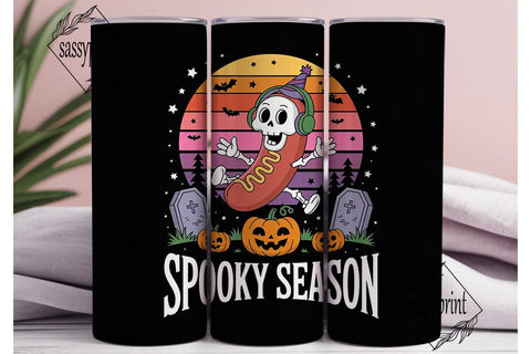 Spooky Season Hot Dog Tumbler Wrap Sublimation sassyprint 