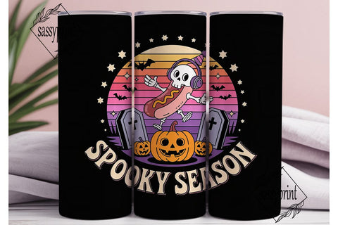 Spooky Season Hot Dog Tumbler Wrap Sublimation sassyprint 