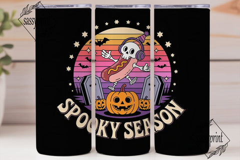 Spooky Season Hot Dog Tumbler Wrap Sublimation sassyprint 