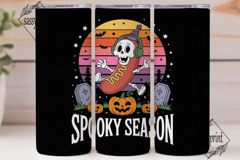 Spooky Season Hot Dog Tumbler Wrap Sublimation sassyprint 