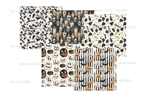 Spooky Season Pattern | Halloween Digital Paper Digital Pattern GlamArtZhanna 