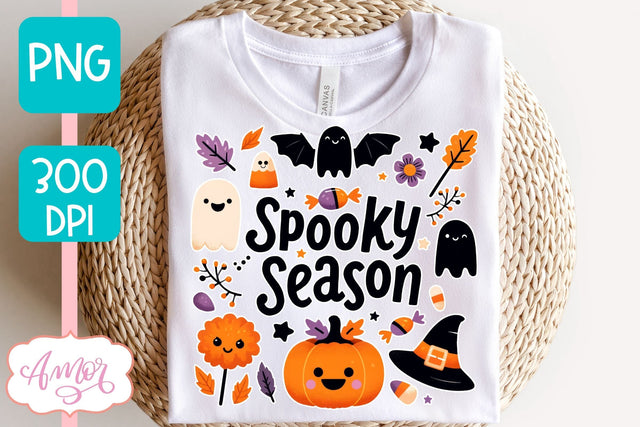Spooky season PNG for sublimation | Halloween PNG design Sublimation Amorclipart 