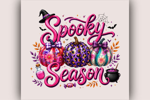 Spooky Season PNG, Halloween Pumpkin Sublimation SVGArt 