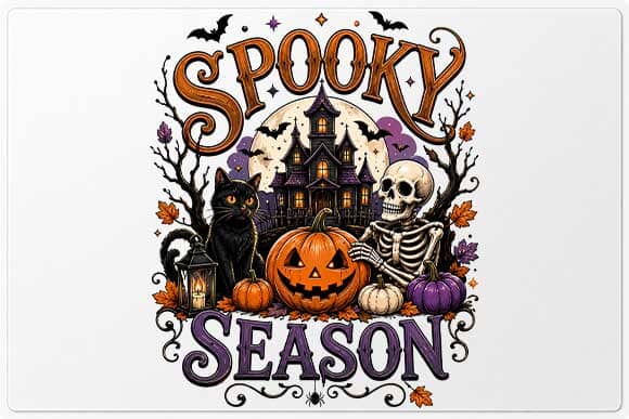 Spooky Season PNG | Haunted House Halloween Sublimation PNG SVG BillahCrafts 
