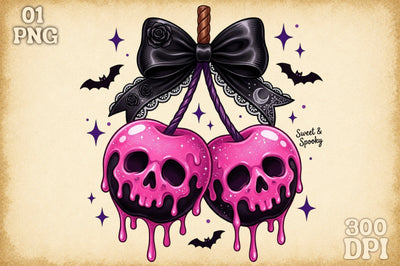 Spooky Season Png,Halloween Cherry Png Sublimation designartist 