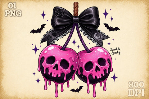 Spooky Season Png,Halloween Cherry Png Sublimation designartist 
