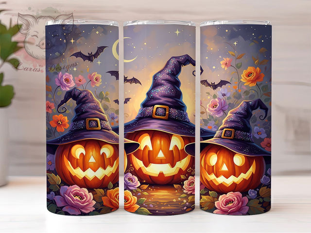 Spooky Season Pumpkin Tumbler Wrap, Spooky Tumbler Png, 20oz Skinny Tumbler, Halloween Sublimation, Pumpkin Tumbler Design, Tumbler Design Download, Spooky Season Tumbler Sublimation Lara' s Designs 