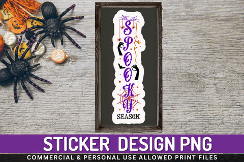 Spooky season Stickers Design Sublimation Regulrcrative 