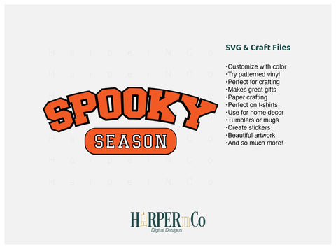 Spooky Season SVG PNG Cut EPS File SVG HarperNCo 