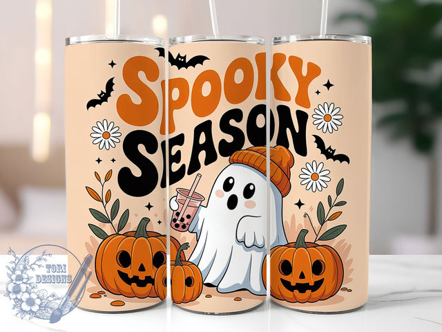 Spooky Season Witch Pumpkin Tumbler, Halloween Witch Mug, Bats Pumpkin Wrap, Ghost Fall Drinkware, 20Oz Sublimation Design, Autumn Halloween Cup, Witchy Pumpkin Tumbler Sublimation ToriDesigns 