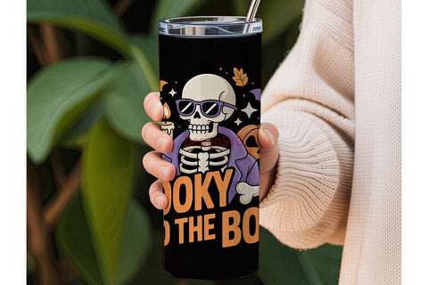 Spooky Skeleton 20oz Tumbler Wrap Sublimation DesignSVG 