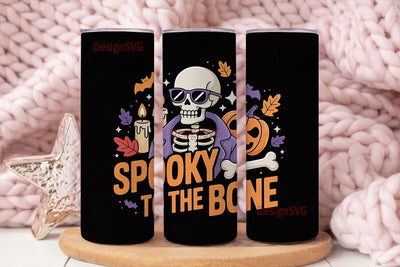 Spooky Skeleton 20oz Tumbler Wrap Sublimation DesignSVG 
