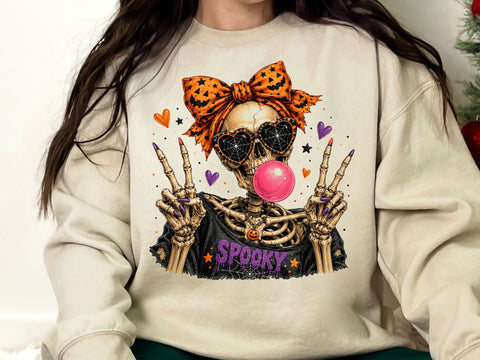 Spooky Skeleton Girl Bubblegum PNG Art SVG artprintfile 