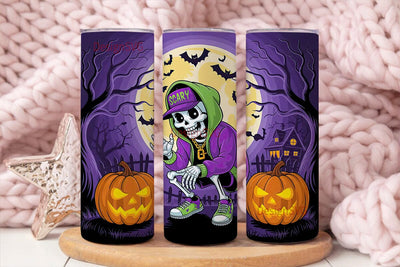 Spooky Skeleton Halloween 20oz Tumbler Sublimation DesignSVG 