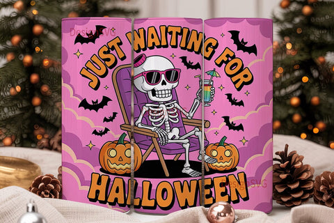 Spooky Skeleton Halloween 20oz Tumbler Sublimation DesignSVG 
