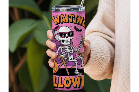 Spooky Skeleton Halloween 20oz Tumbler Sublimation DesignSVG 