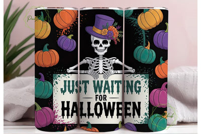 Spooky Skeleton Halloween 20oz Tumbler Sublimation PixelChick 