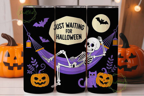 Spooky Skeleton Halloween 20oz Tumbler Sublimation PixelChick 