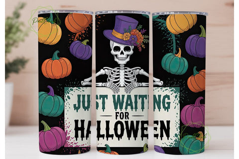 Spooky Skeleton Halloween 20oz Tumbler Sublimation PixelChick 