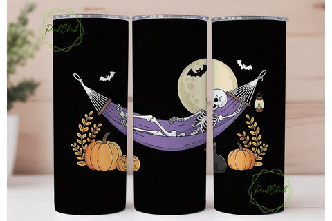 Spooky Skeleton Halloween 20oz Tumbler Sublimation PixelChick 
