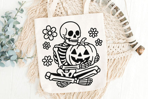 Spooky Skeleton| Pumpkin Skeleton SVG Cutting Files. SVG CosmosFineArt 