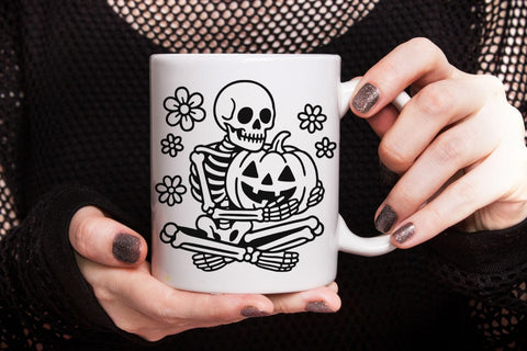 Spooky Skeleton| Pumpkin Skeleton SVG Cutting Files. SVG CosmosFineArt 
