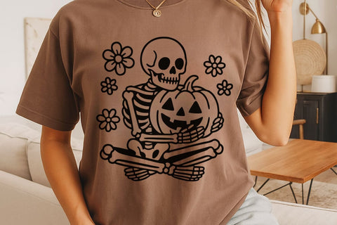 Spooky Skeleton| Pumpkin Skeleton SVG Cutting Files. SVG CosmosFineArt 