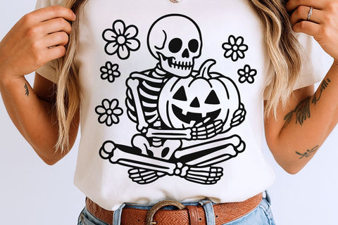 Spooky Skeleton| Pumpkin Skeleton SVG Cutting Files. SVG CosmosFineArt 