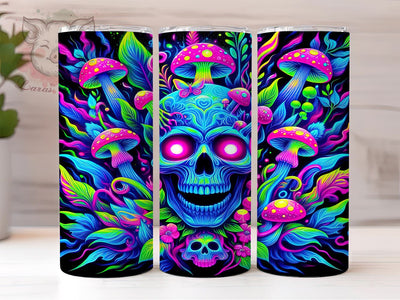 Spooky Skull Halloween 20oz Tumbler Png, Straight & Tapered Tumbler Png, Scary Skulls Tumbler Png, Digital Download PNG Sublimation Lara' s Designs 