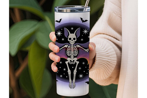 Spooky Space Bat 20oz Tumbler Wrap Sublimation DesignSVG 